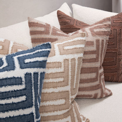 Sepia Brown/Natural 40% Cotton/60% Linen Pattern VC Mateo 22x22 Collection