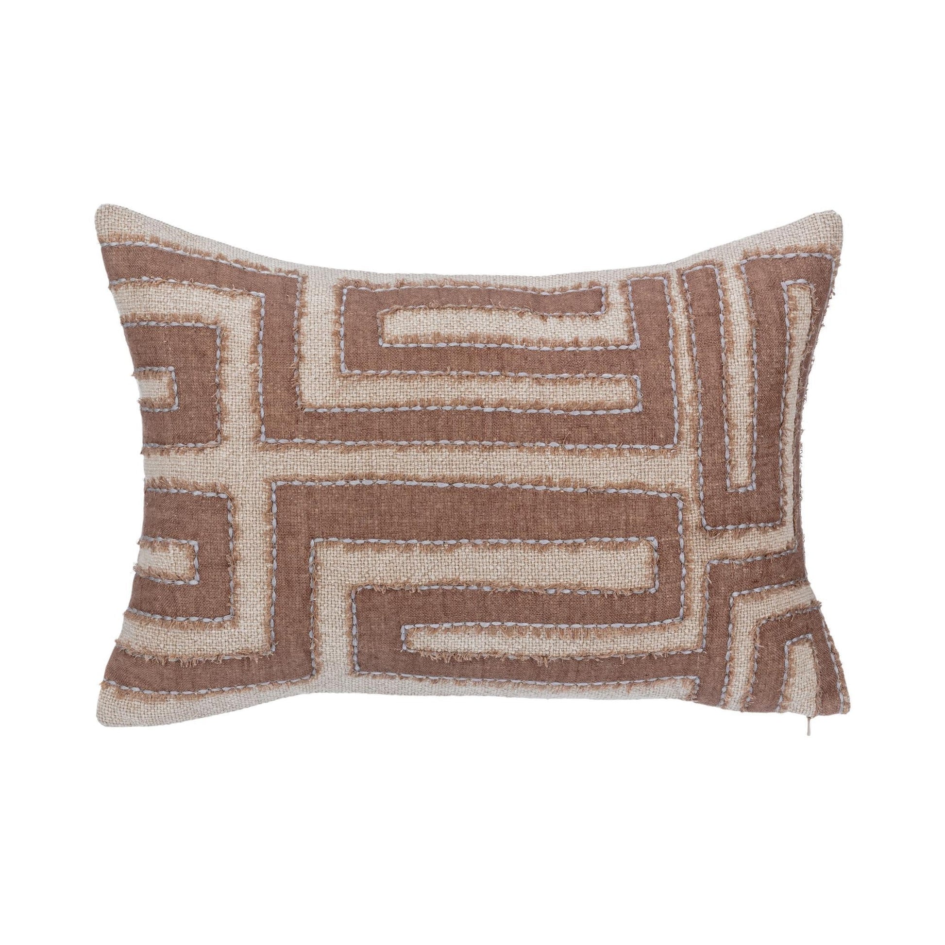 Sepia Brown/Natural 40% Cotton/60% Linen Pattern VC Mateo 14x20 Collection