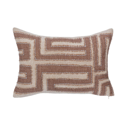 Sepia Brown/Natural 40% Cotton/60% Linen Pattern VC Mateo 14x20 Collection