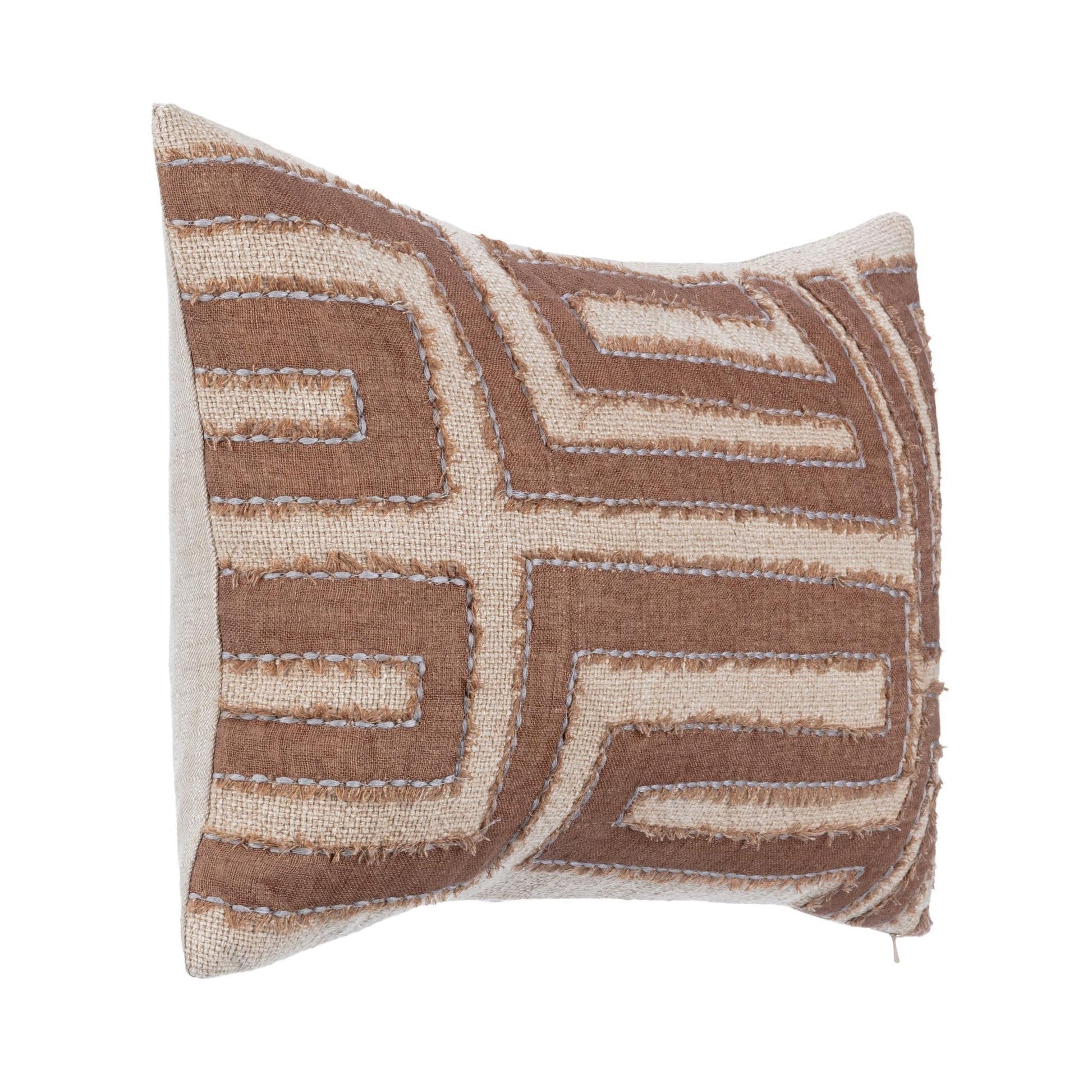 Sepia Brown/Natural 40% Cotton/60% Linen Pattern VC Mateo 14x20 Collection