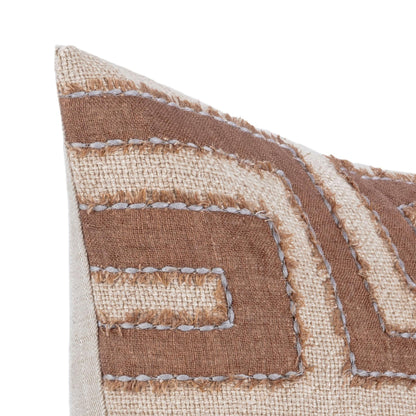 Sepia Brown/Natural 40% Cotton/60% Linen Pattern VC Mateo 14x20 Collection