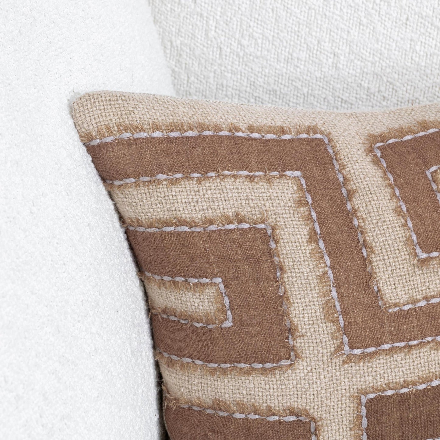 Sepia Brown/Natural 40% Cotton/60% Linen Pattern VC Mateo 14x20 Collection