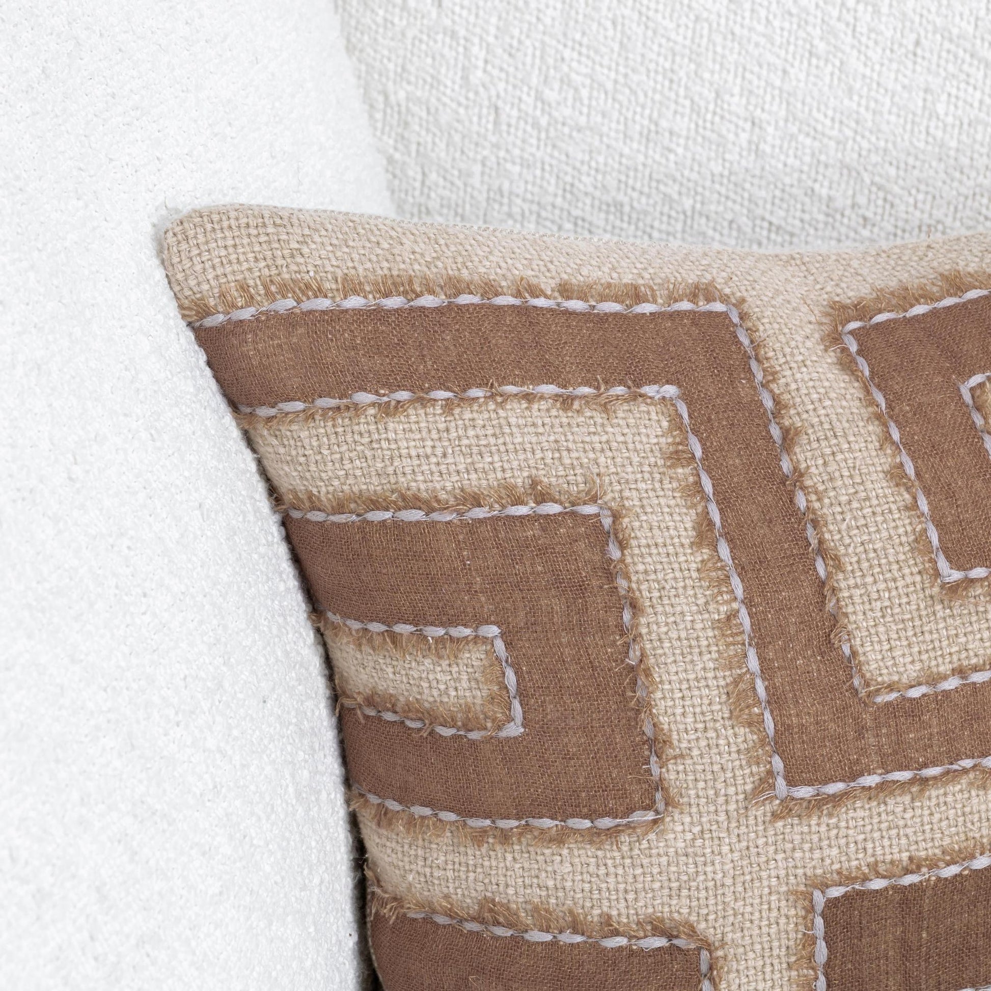 Sepia Brown/Natural 40% Cotton/60% Linen Pattern VC Mateo 14x20 Collection