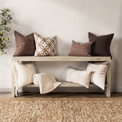 Sierra Brown 40% Cotton/60% Linen Pattern LN Abbey 22x22 Collection
