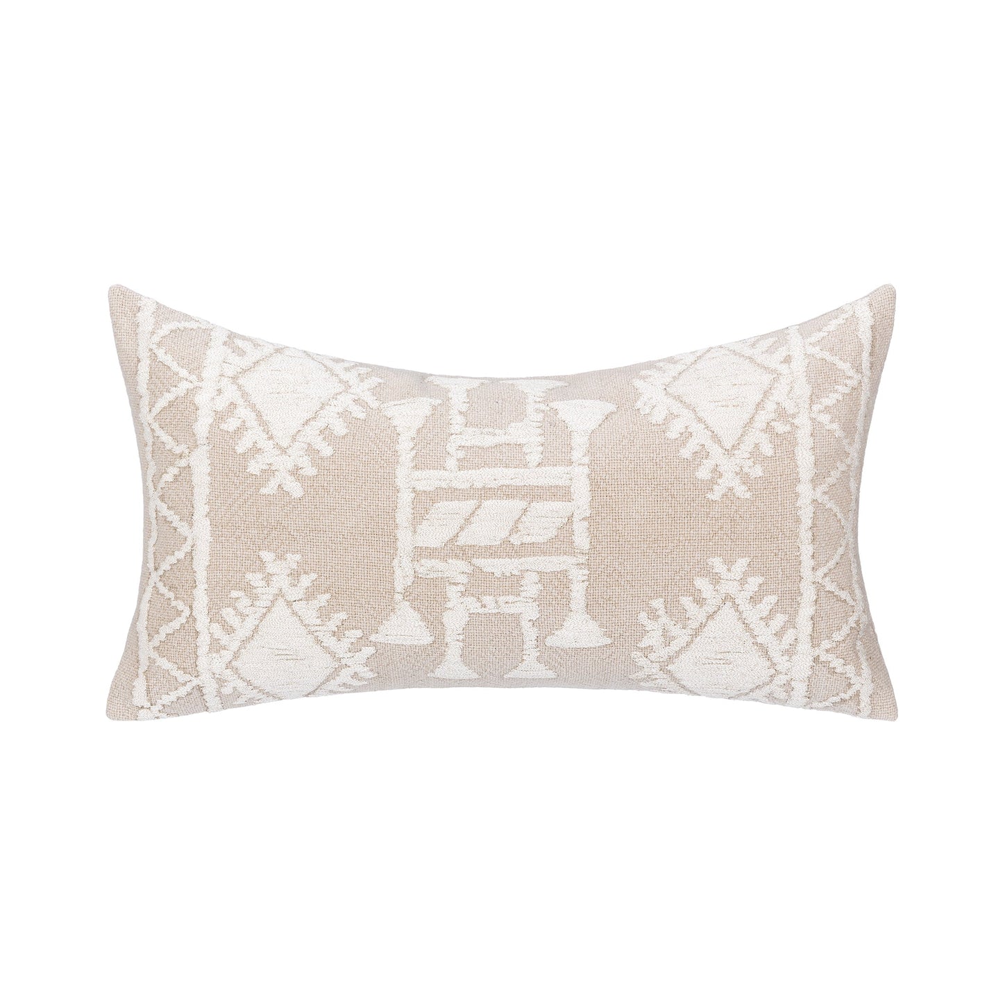Mocha Cream/Ivory 40% Cotton/60% Linen Pattern LN Abbey 14x26 Collection