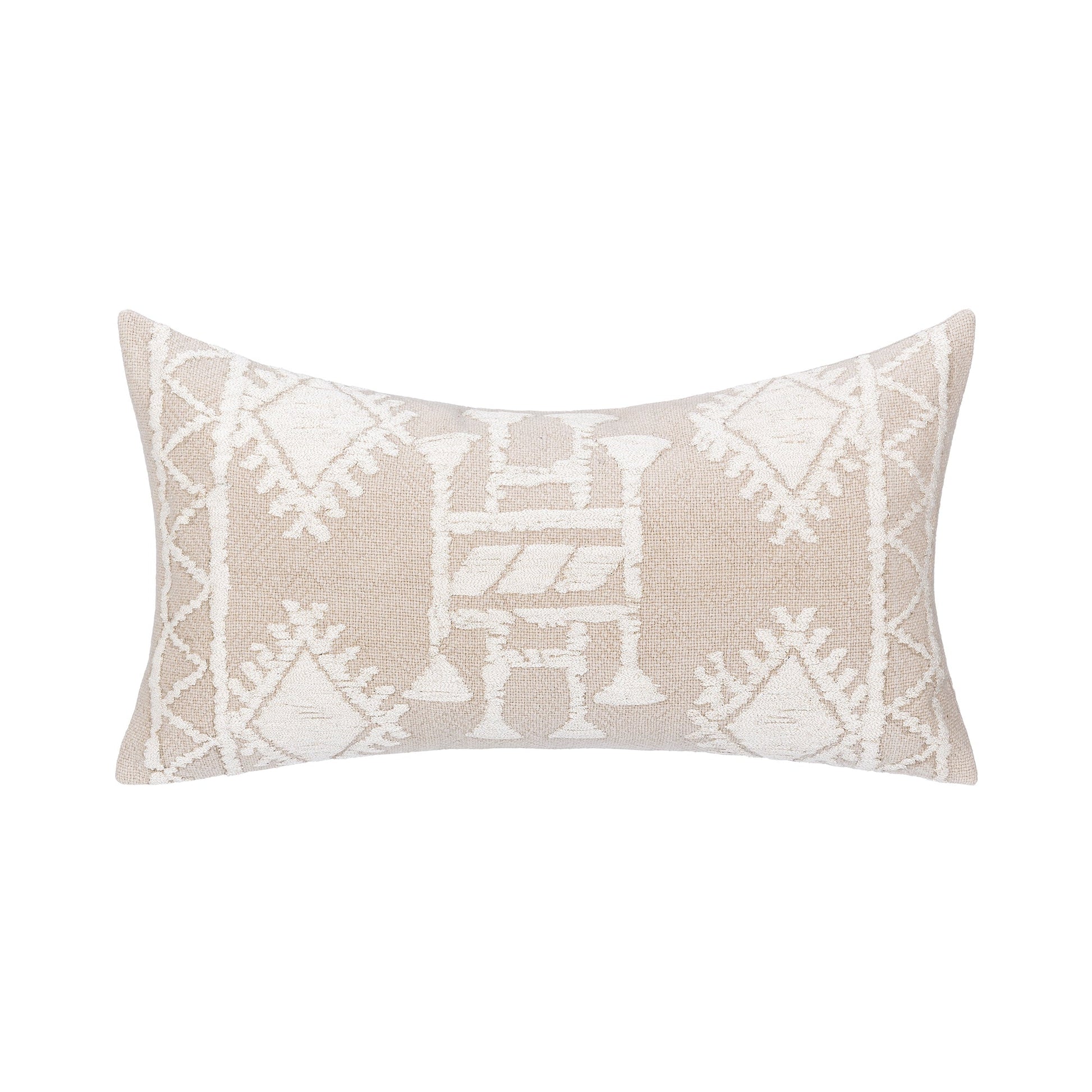 Mocha Cream/Ivory 40% Cotton/60% Linen Pattern LN Abbey 14x26 Collection