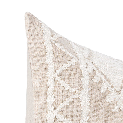 Mocha Cream/Ivory 40% Cotton/60% Linen Pattern LN Abbey 14x26 Collection