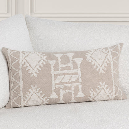 Mocha Cream/Ivory 40% Cotton/60% Linen Pattern LN Abbey 14x26 Collection