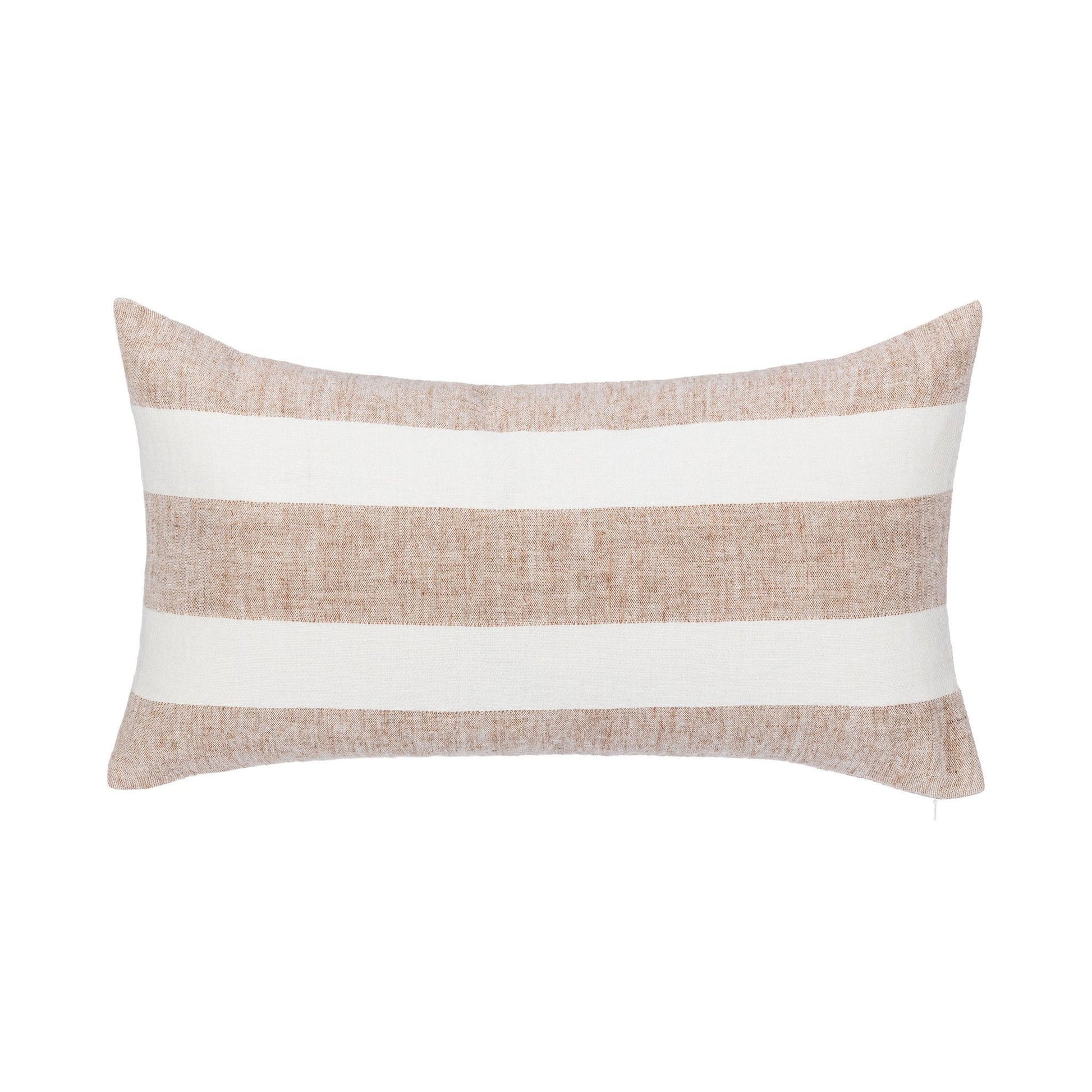 Natural/Ivory 100% Belgian Flax Linen Pattern LN Eleanor 14x26 Collection