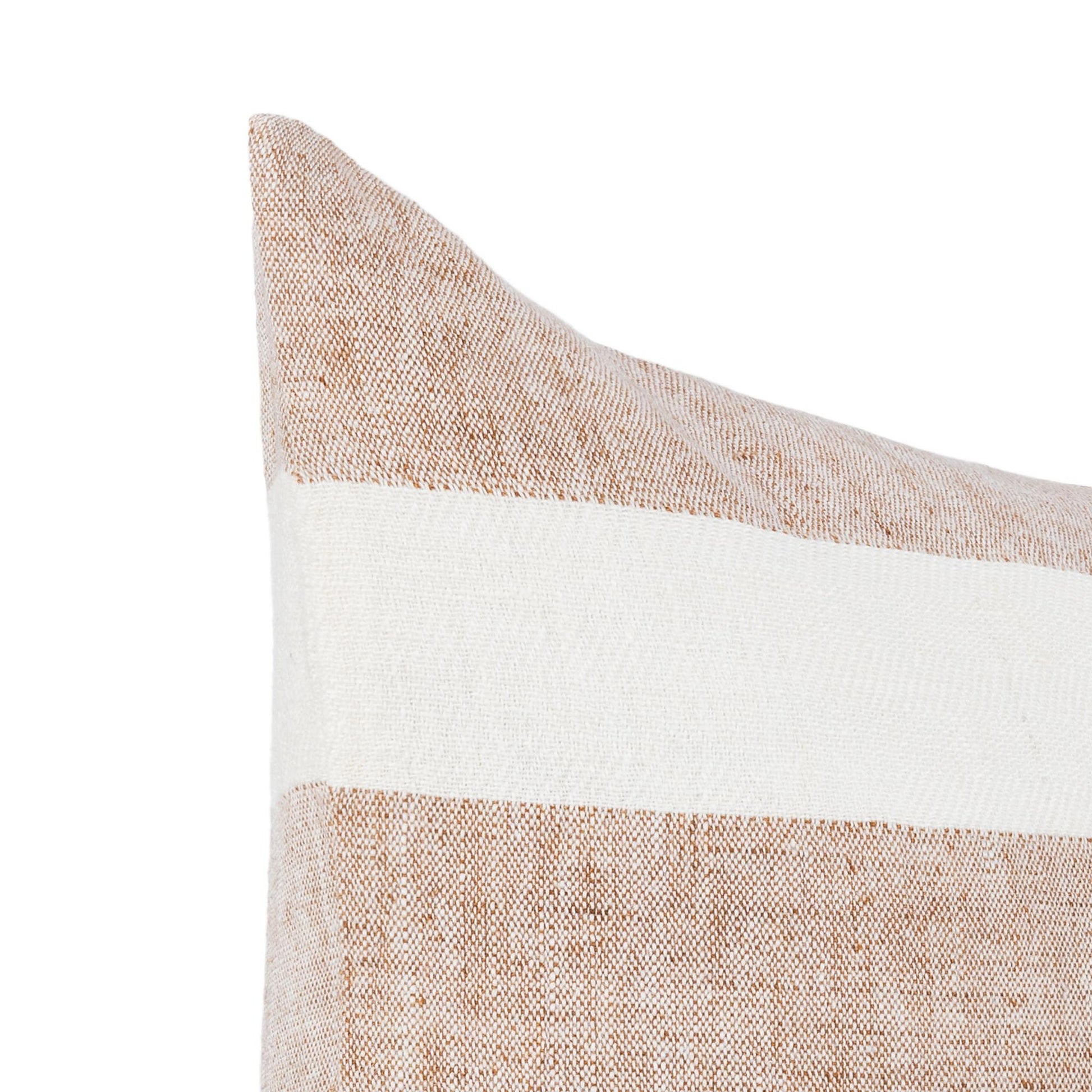 Natural/Ivory 100% Belgian Flax Linen Pattern LN Eleanor 14x26 Collection
