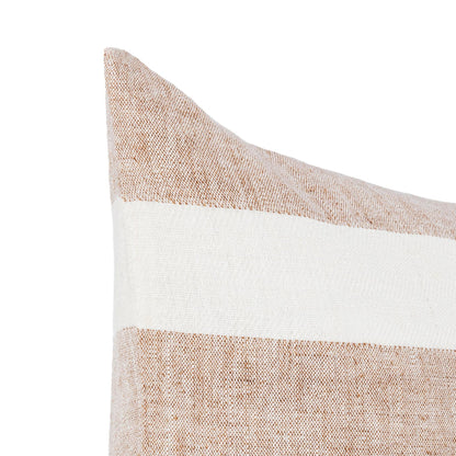 Natural/Ivory 100% Belgian Flax Linen Pattern LN Eleanor 14x26 Collection