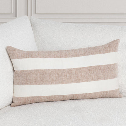 Natural/Ivory 100% Belgian Flax Linen Pattern LN Eleanor 14x26 Collection