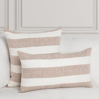 Natural/Ivory 100% Belgian Flax Linen Pattern LN Eleanor 14x26 Collection