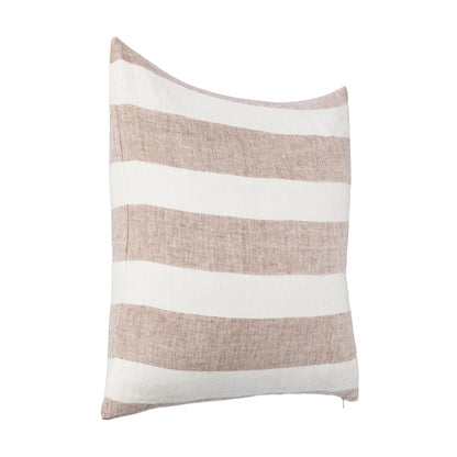 Natural/Ivory 100% Belgian Flax Linen Pattern LN Eleanor 22x22 Collection