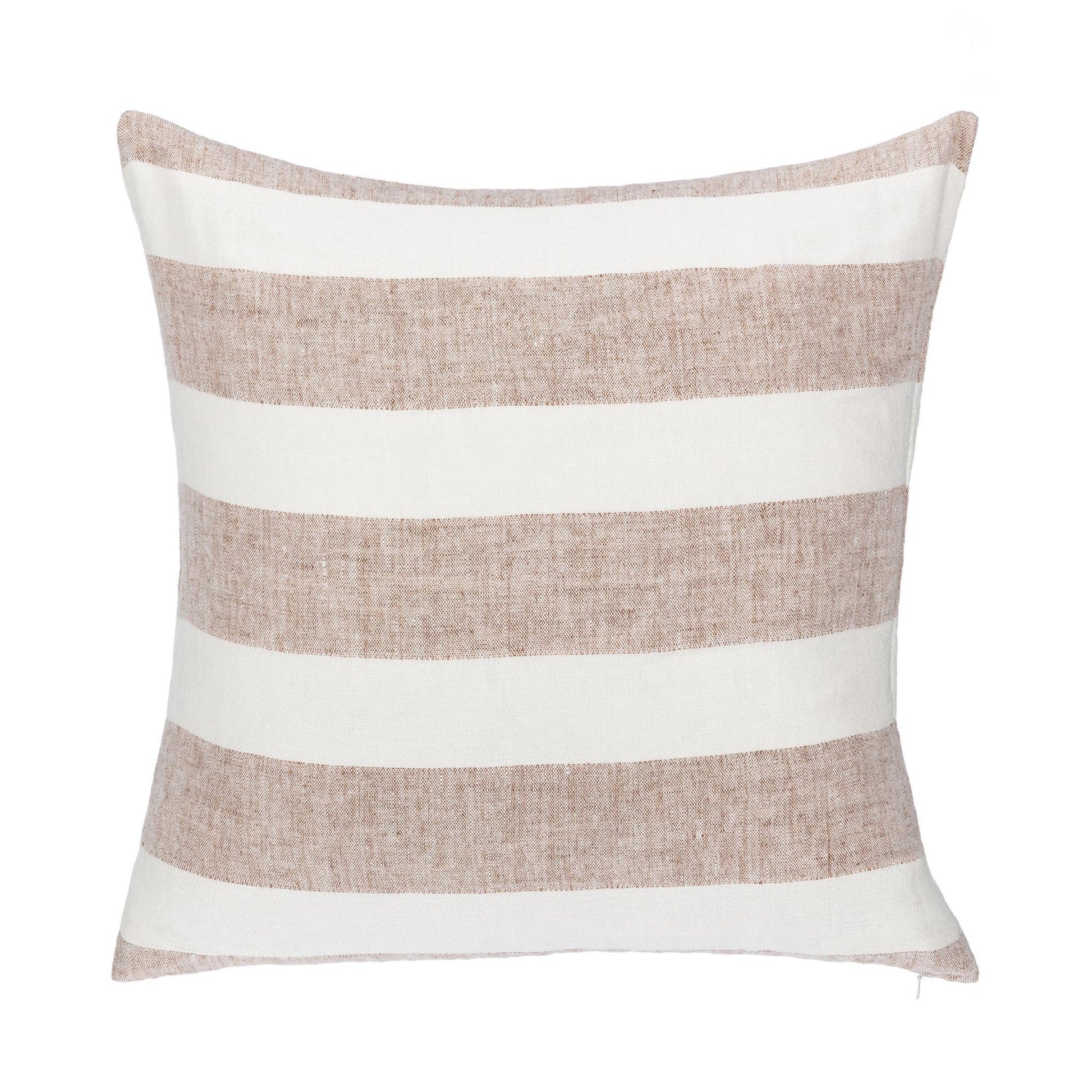 Natural/Ivory 100% Belgian Flax Linen Pattern LN Eleanor 22x22 Collection