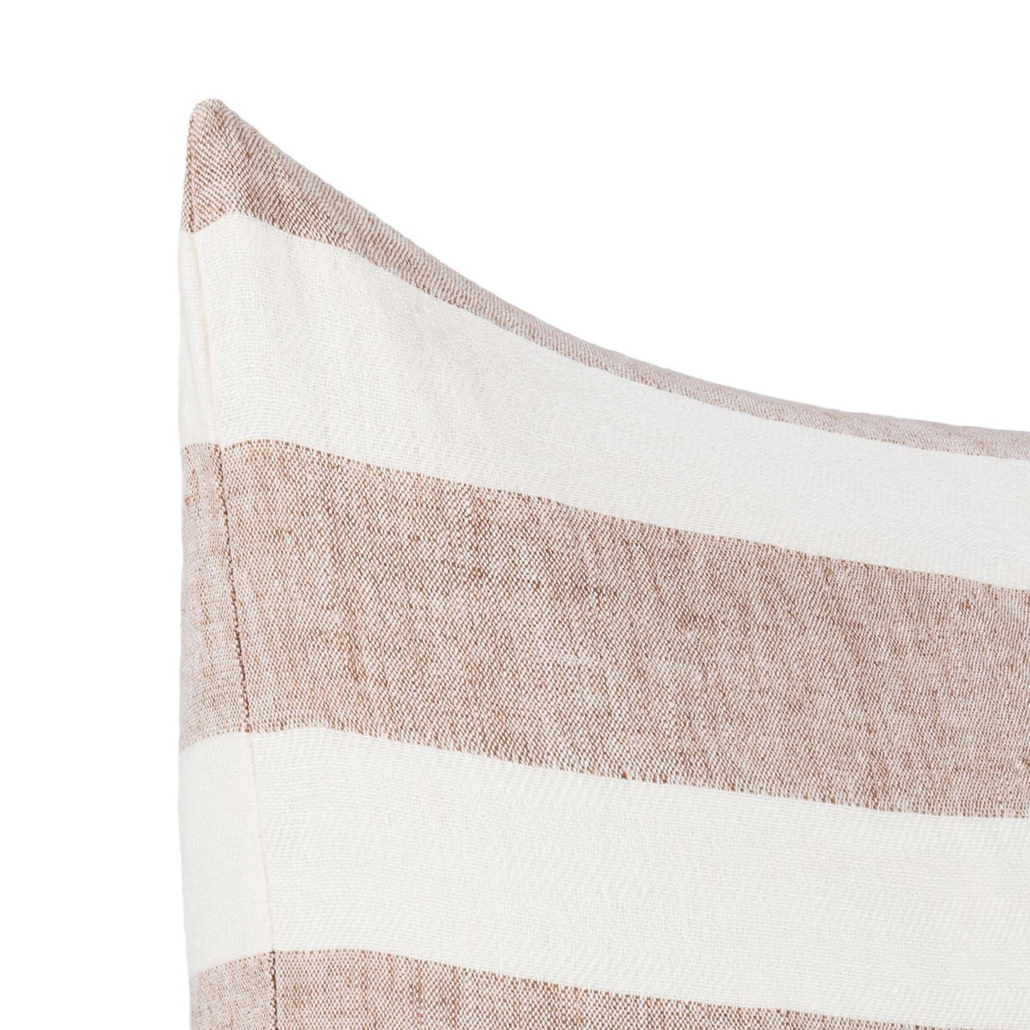 Natural/Ivory 100% Belgian Flax Linen Pattern LN Eleanor 22x22 Collection