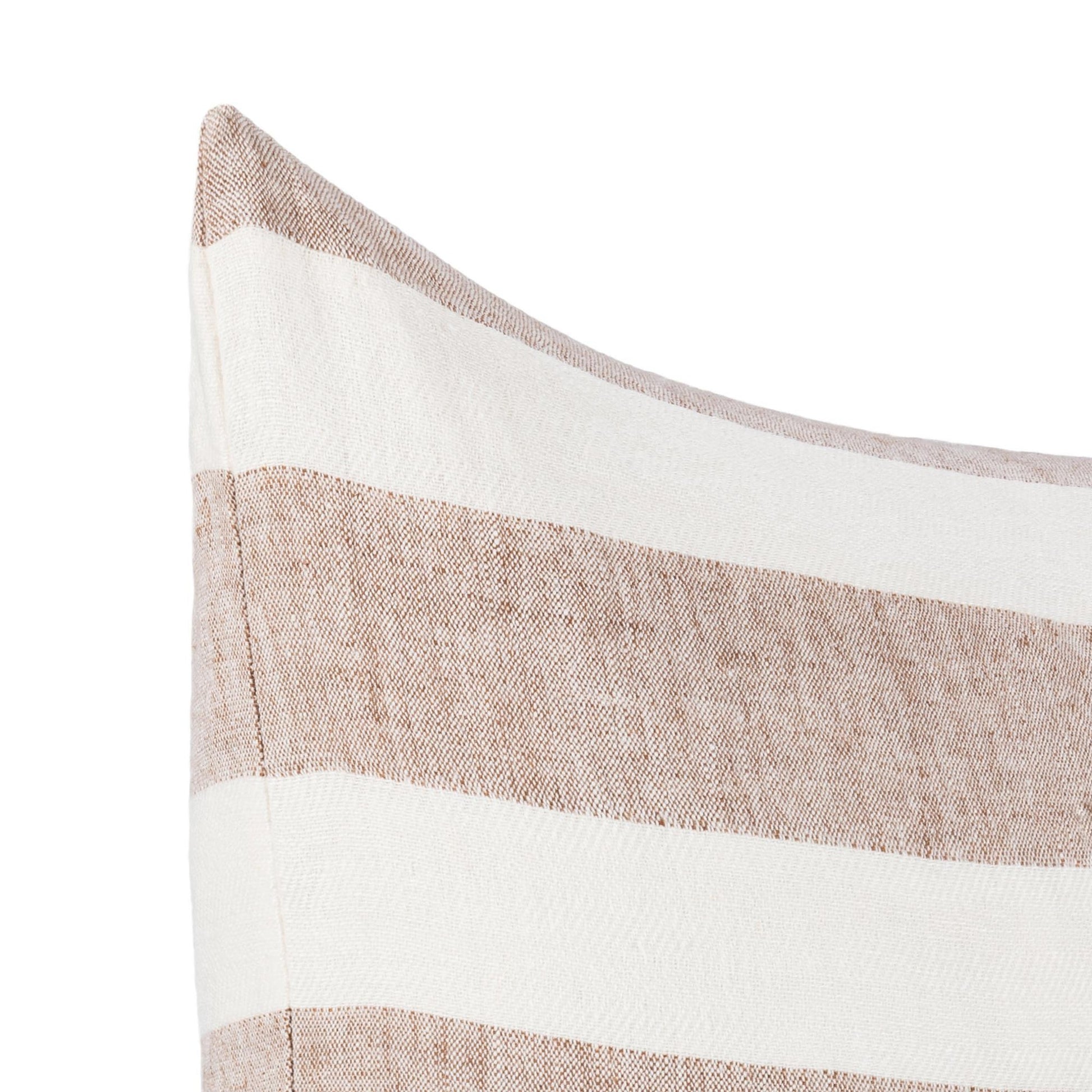 Natural/Ivory 100% Belgian Flax Linen Pattern LN Eleanor 22x22 Collection