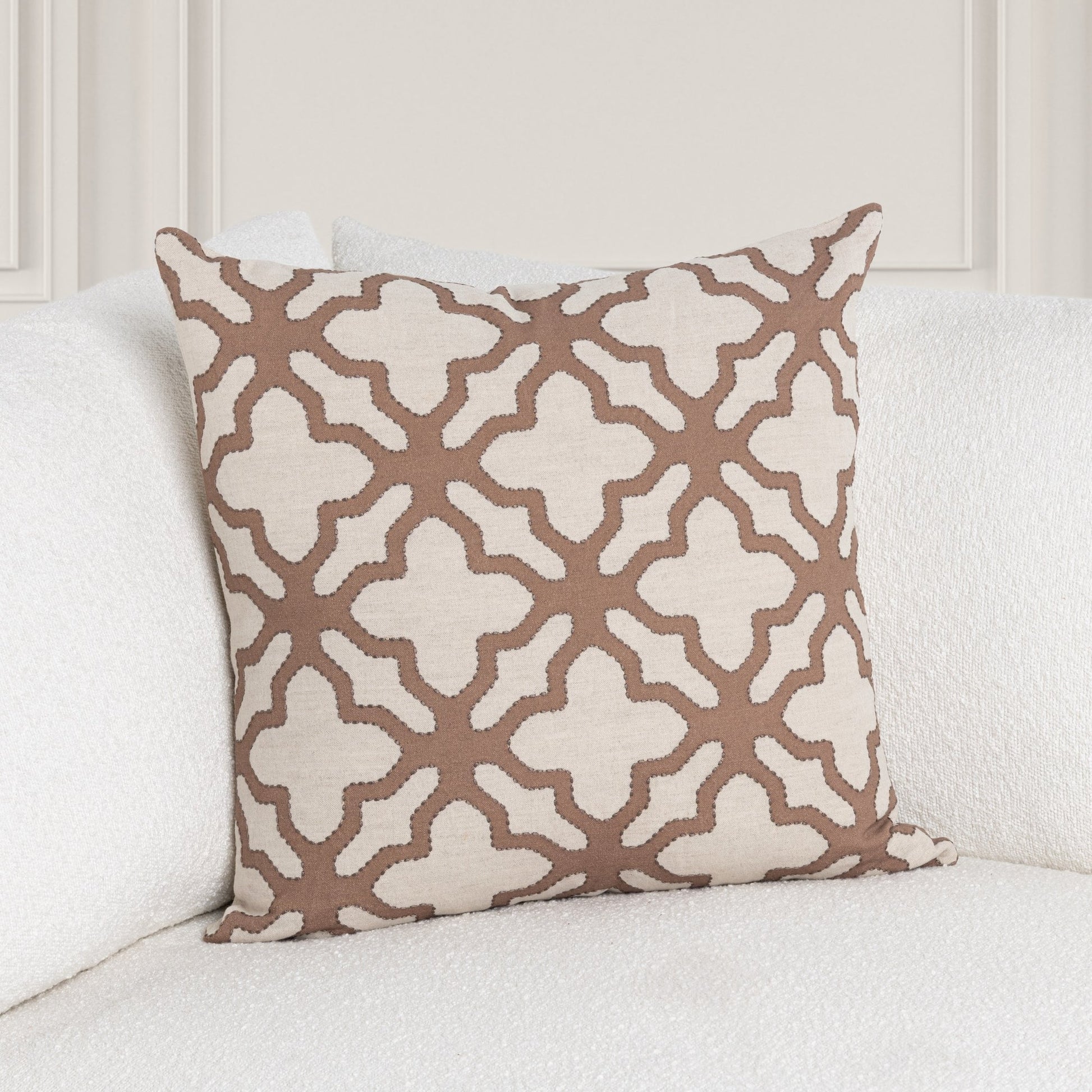 Frothed Brown 50% Cotton Pattern LN Mullan 22x22 Collection
