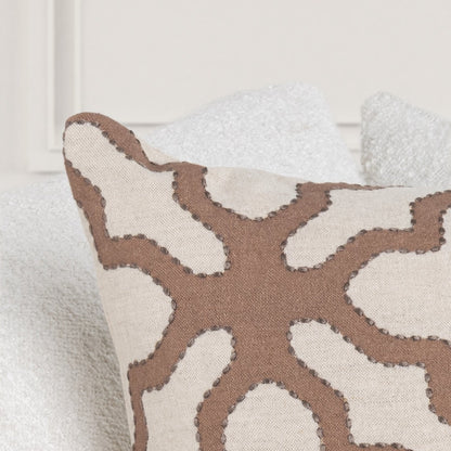 Frothed Brown 50% Cotton Pattern LN Mullan 22x22 Collection