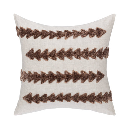 Frothed Brown 100% Linen Pattern LN Essay 22x22 Collection