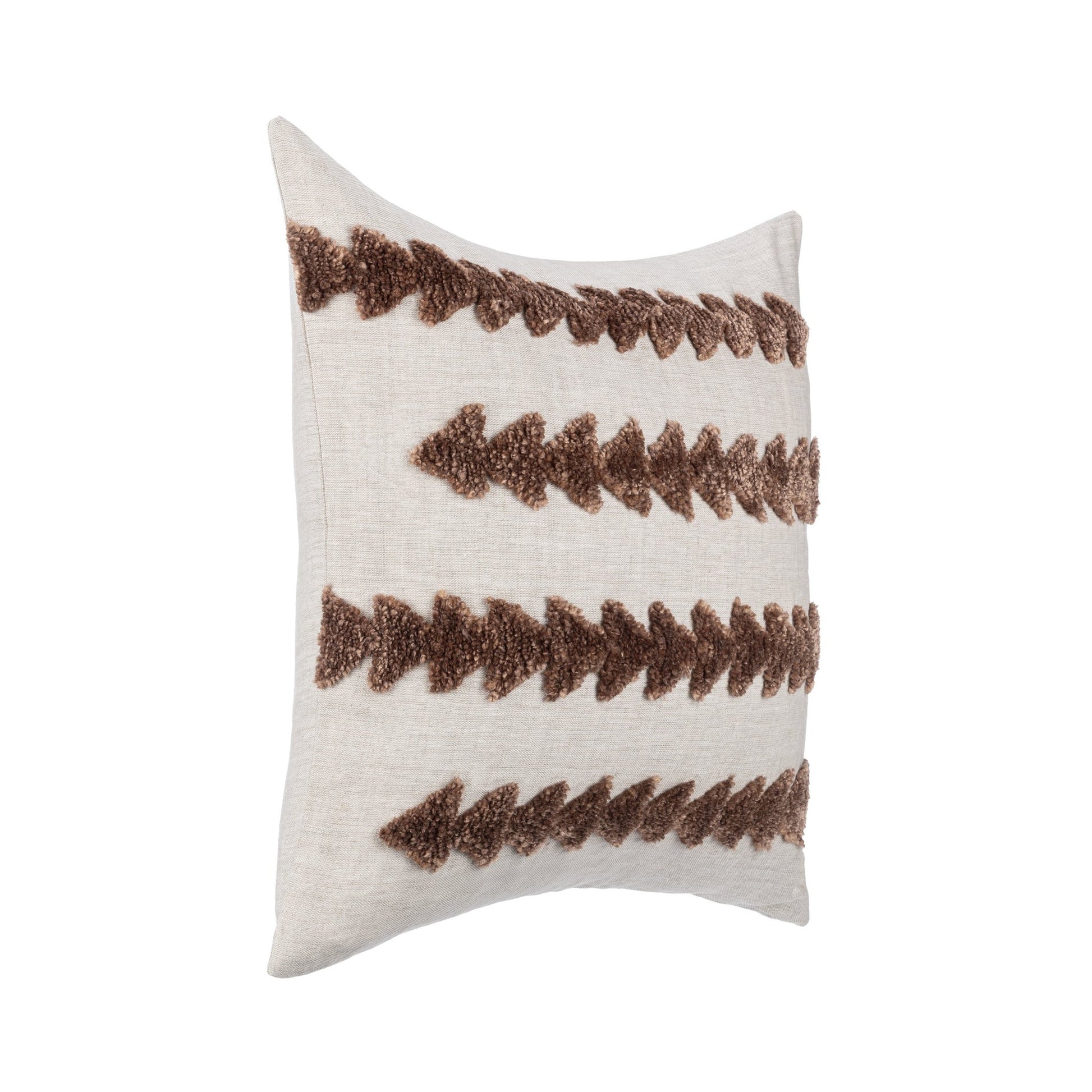 Frothed Brown 100% Linen Pattern LN Essay 22x22 Collection