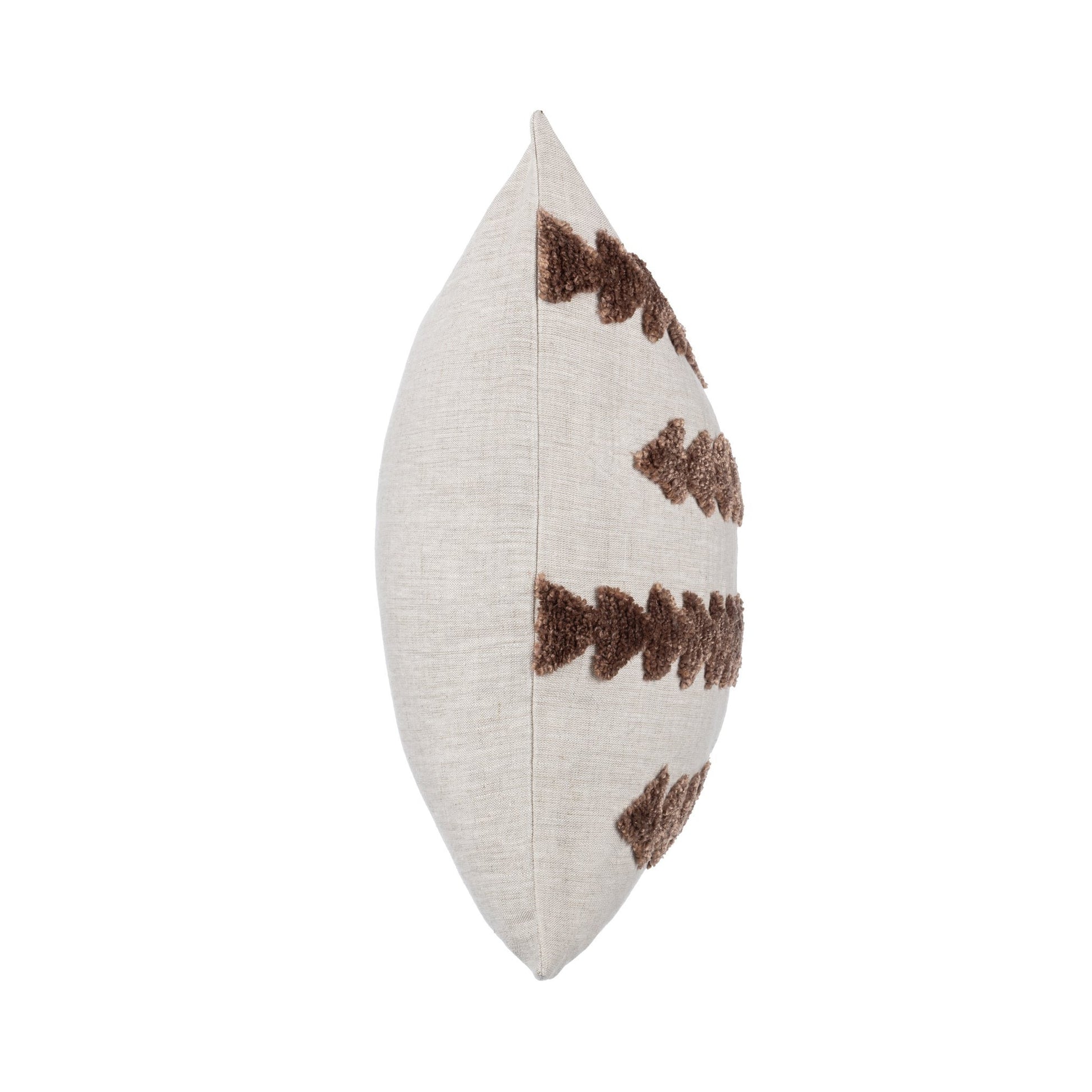 Frothed Brown 100% Linen Pattern LN Essay 22x22 Collection