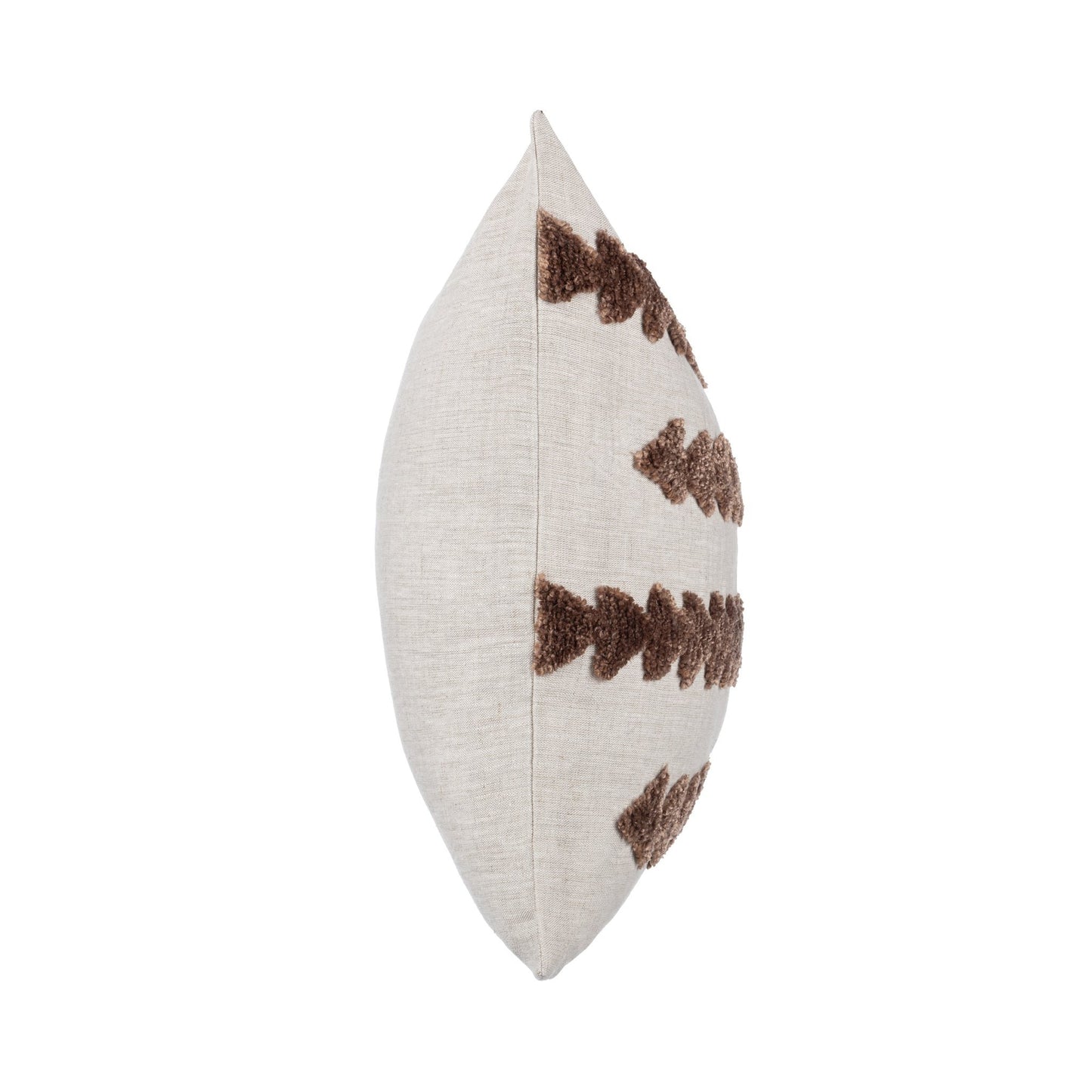 Frothed Brown 100% Linen Pattern LN Essay 22x22 Collection