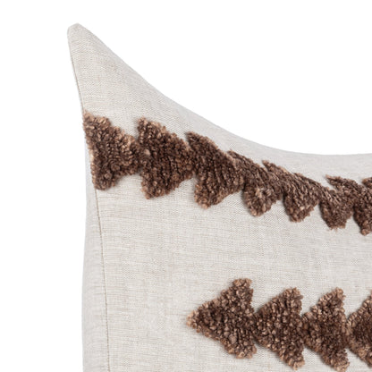 Frothed Brown 100% Linen Pattern LN Essay 22x22 Collection