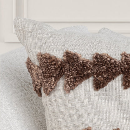 Frothed Brown 100% Linen Pattern LN Essay 22x22 Collection