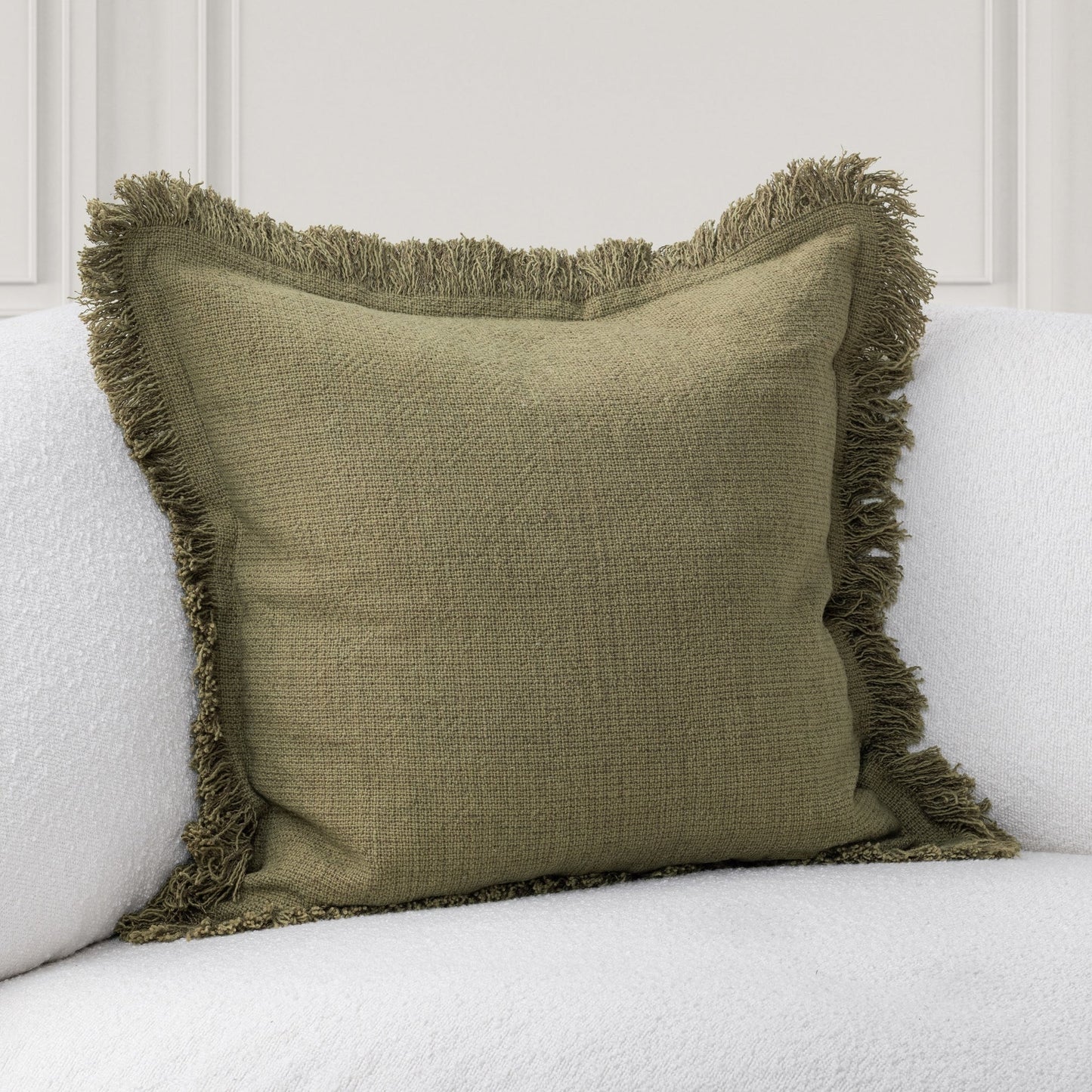 Olive Green 60% Cotton Solid SLD Lauren 22x22 Collection