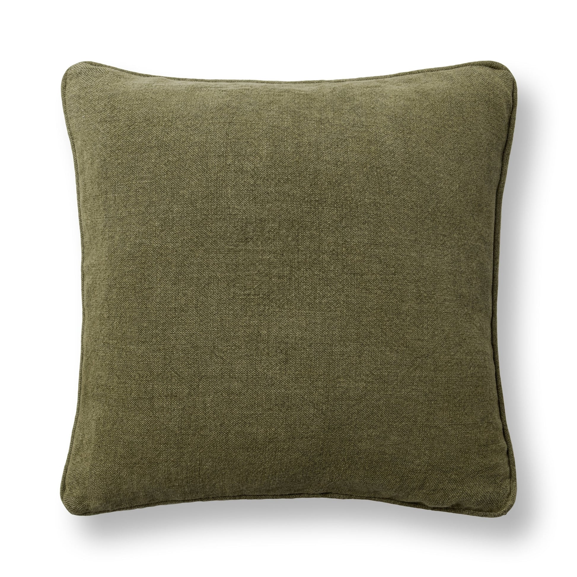 Olive Green 100% Linen Solid SLD Bedford Linen 22x22 Collection