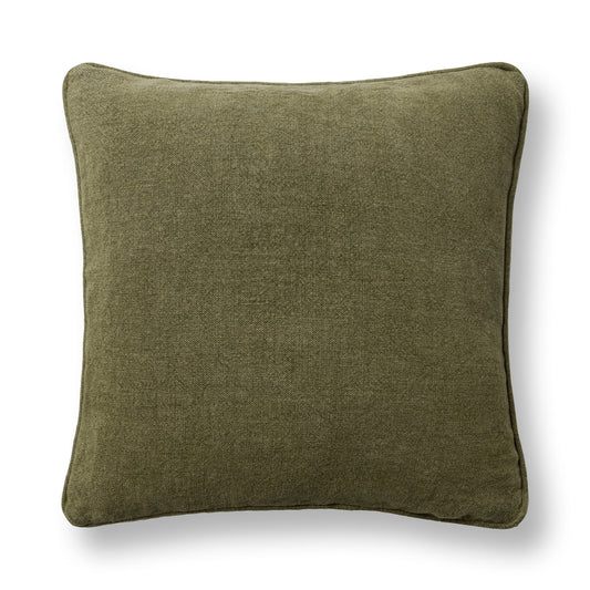 Olive Green 100% Linen Solid SLD Bedford Linen 22x22 Collection