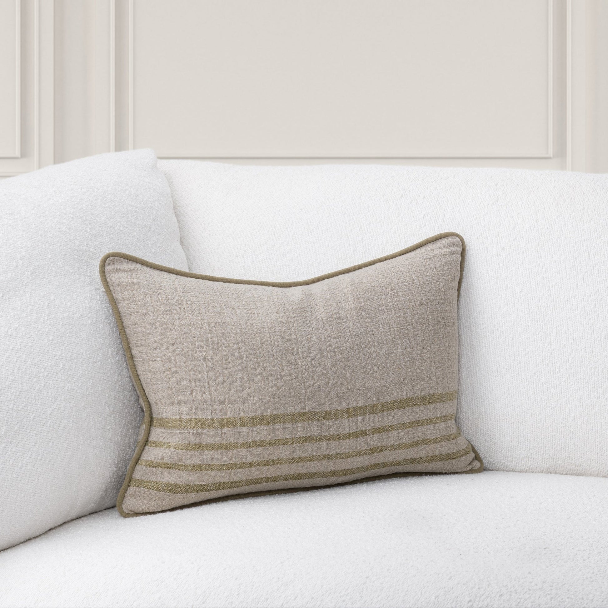 Olive Green 100% Linen Pattern VC Newport Collection