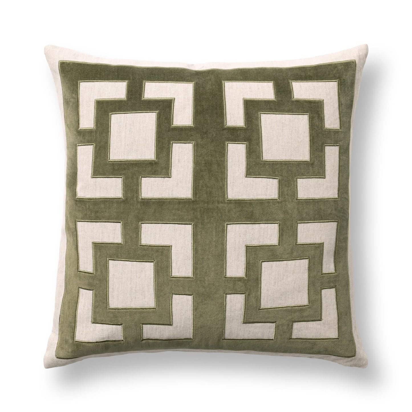 Olive Green 50% Cotton Pattern TD Corbin 22x22 Collection