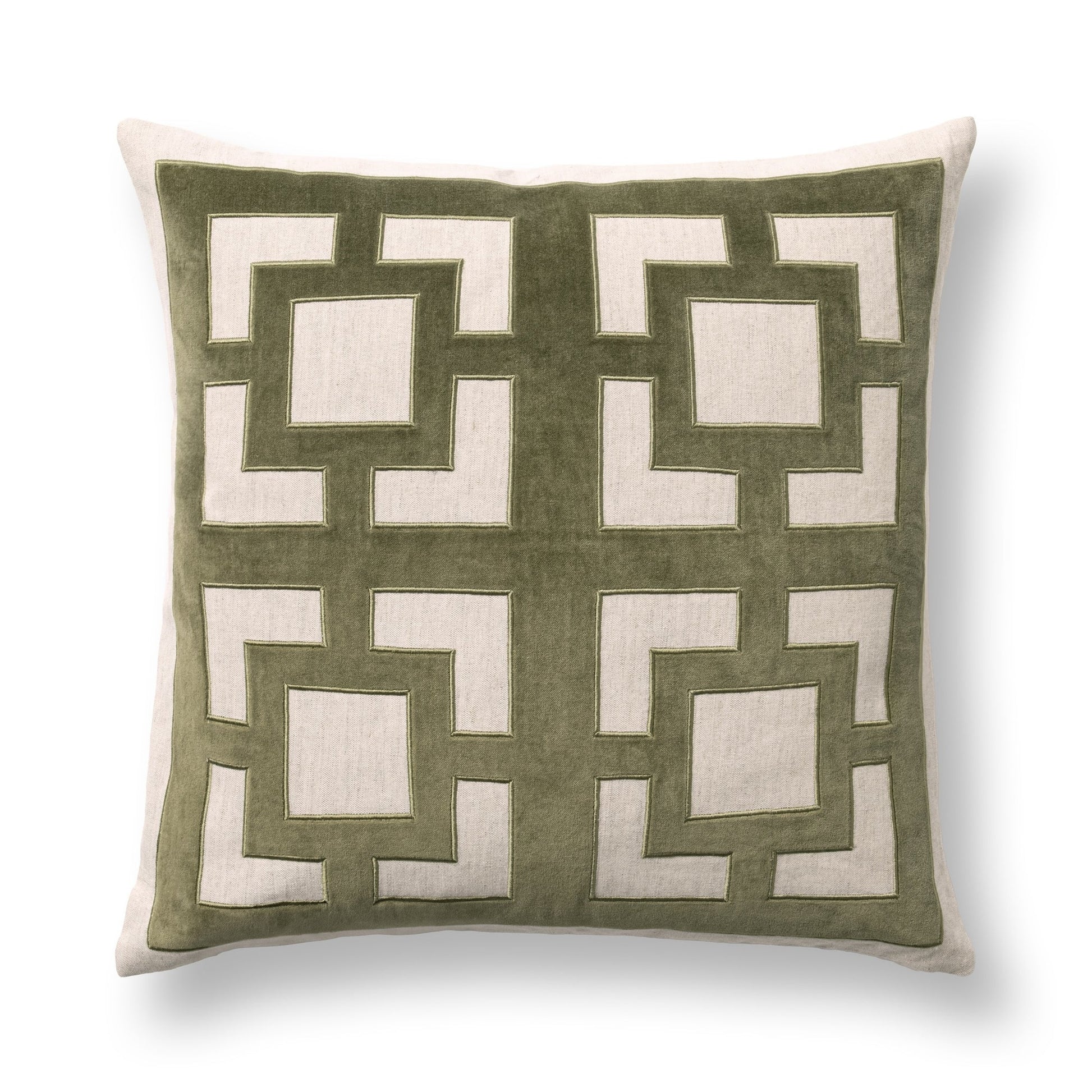 Olive Green 50% Cotton Pattern TD Corbin 22x22 Collection
