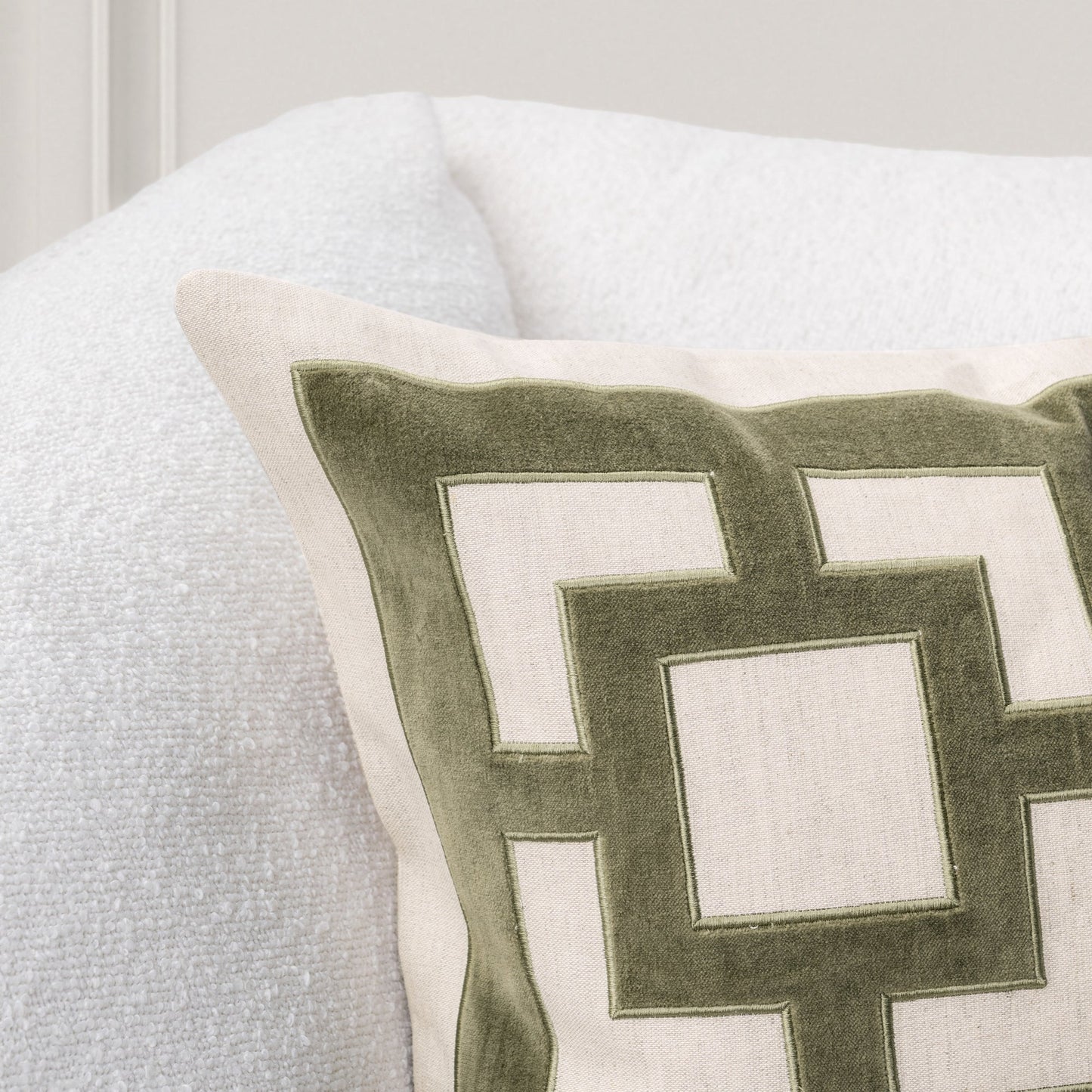 Olive Green 50% Cotton Pattern TD Corbin 22x22 Collection