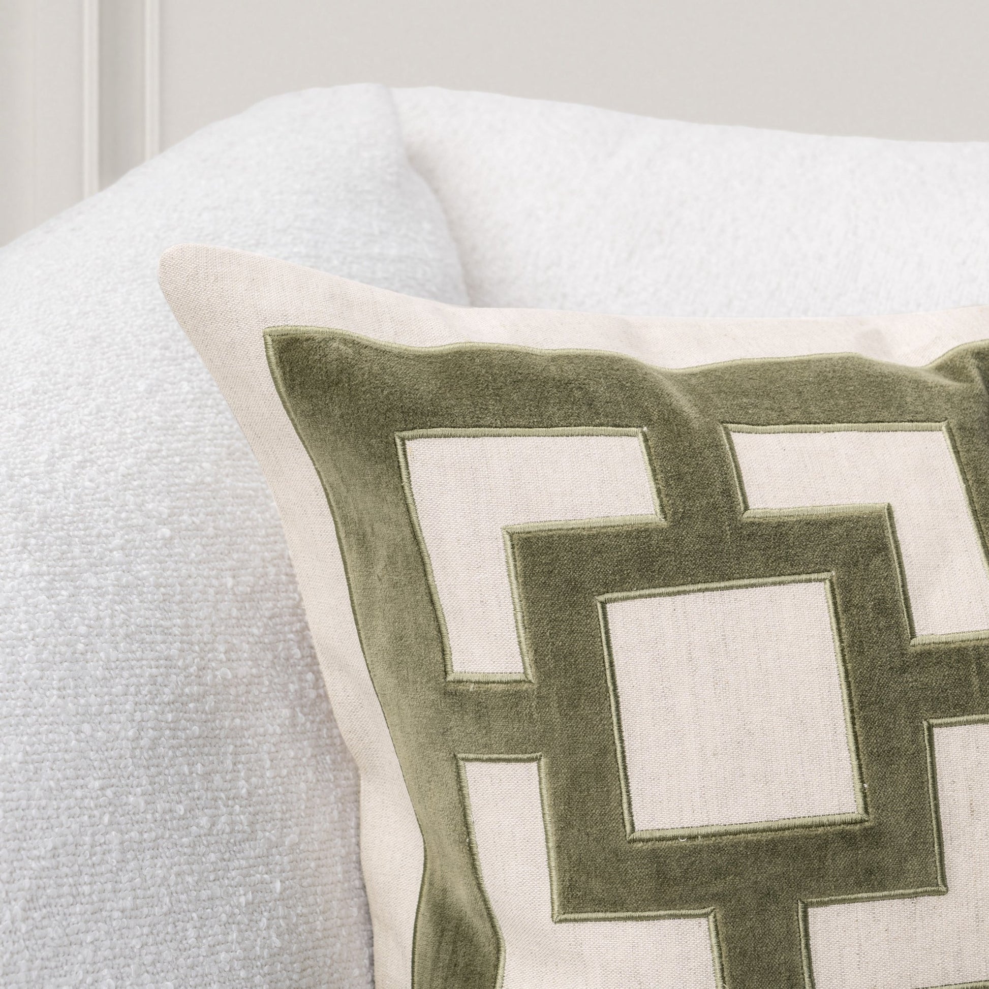 Olive Green 50% Cotton Pattern TD Corbin 22x22 Collection