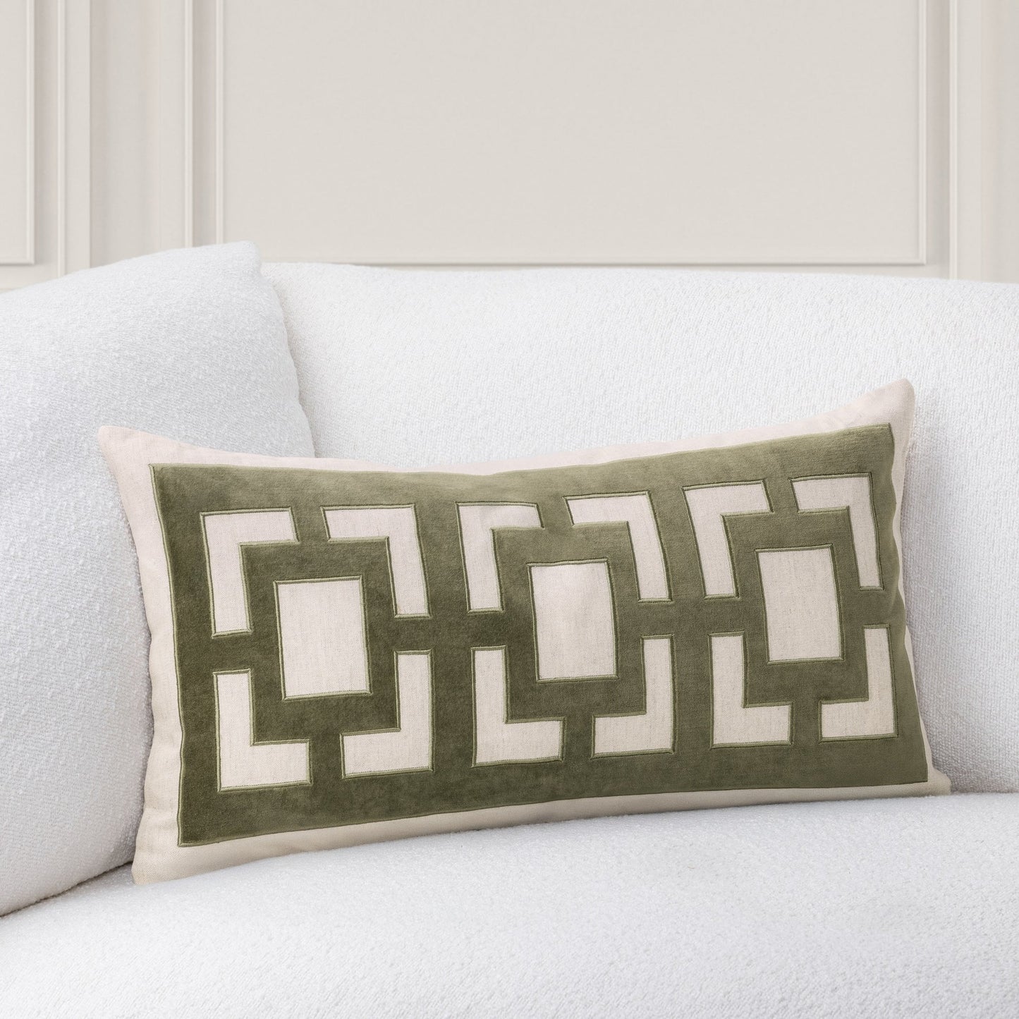 Olive Green 50% Cotton Pattern TD Corbin 14x26 Collection