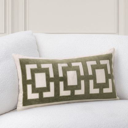 Olive Green 50% Cotton Pattern TD Corbin 14x26 Collection