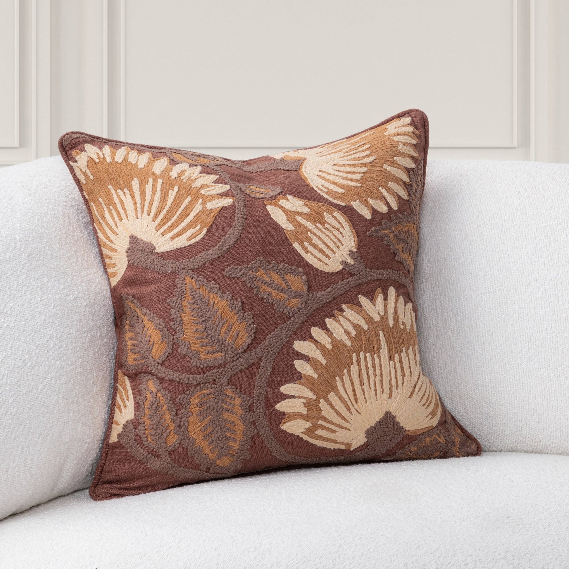 Mahogany 100% Linen Pattern TD Folly Multi 22x22 Collection