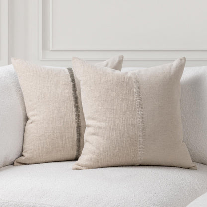 Natural/Ivory 50% Cotton Solid SR Nisha 22x22 Collection