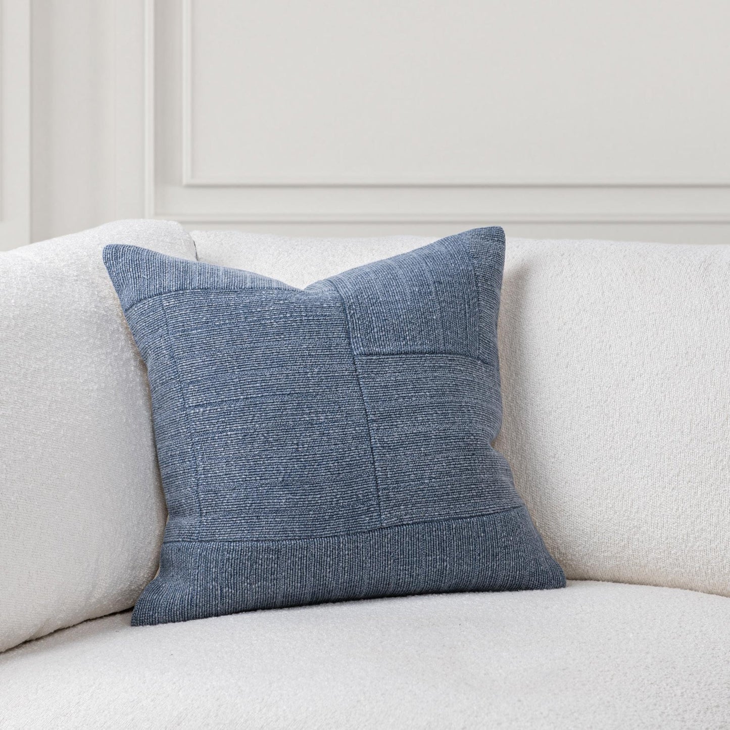Sea Blue 100% Linen Solid SR Moksha 20x20 Collection