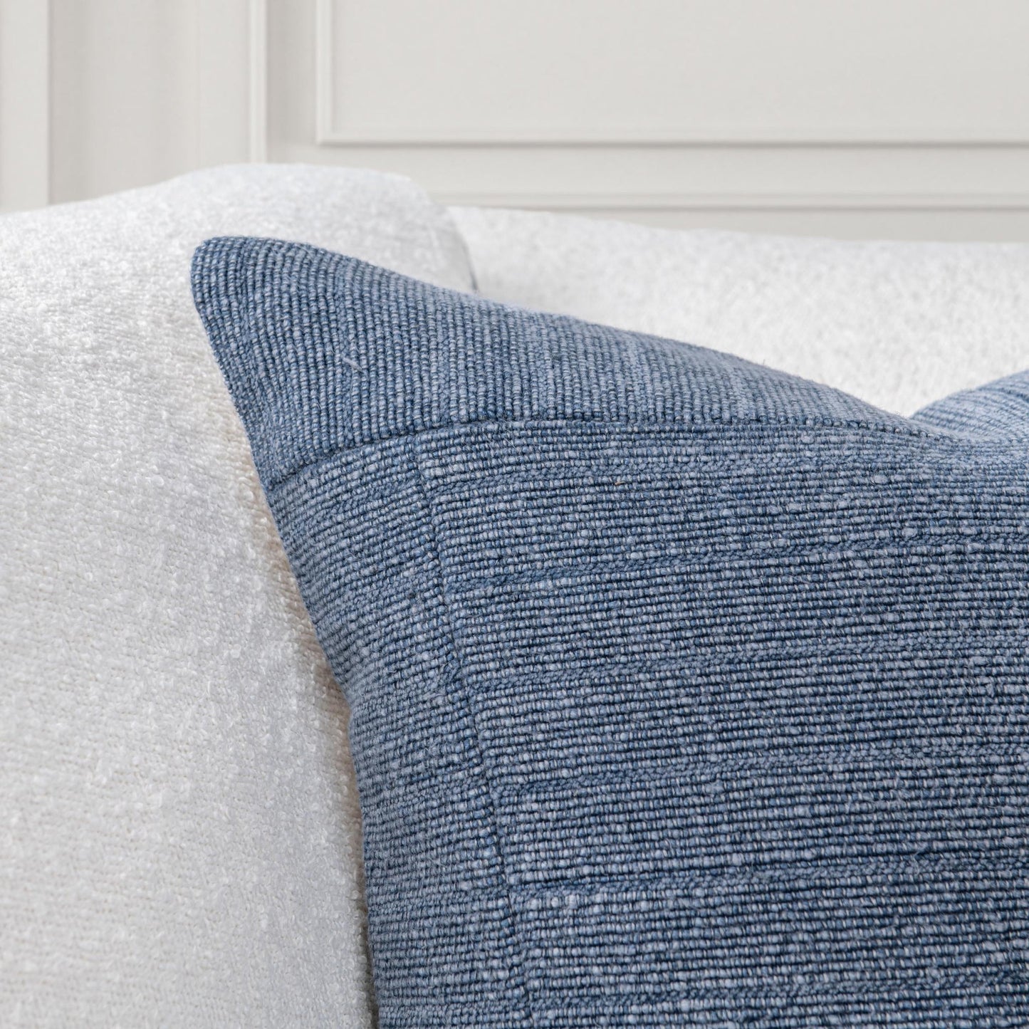 Sea Blue 100% Linen Solid SR Moksha 20x20 Collection