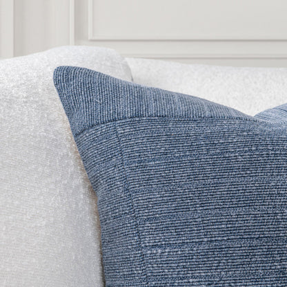 Sea Blue 100% Linen Solid SR Moksha 20x20 Collection