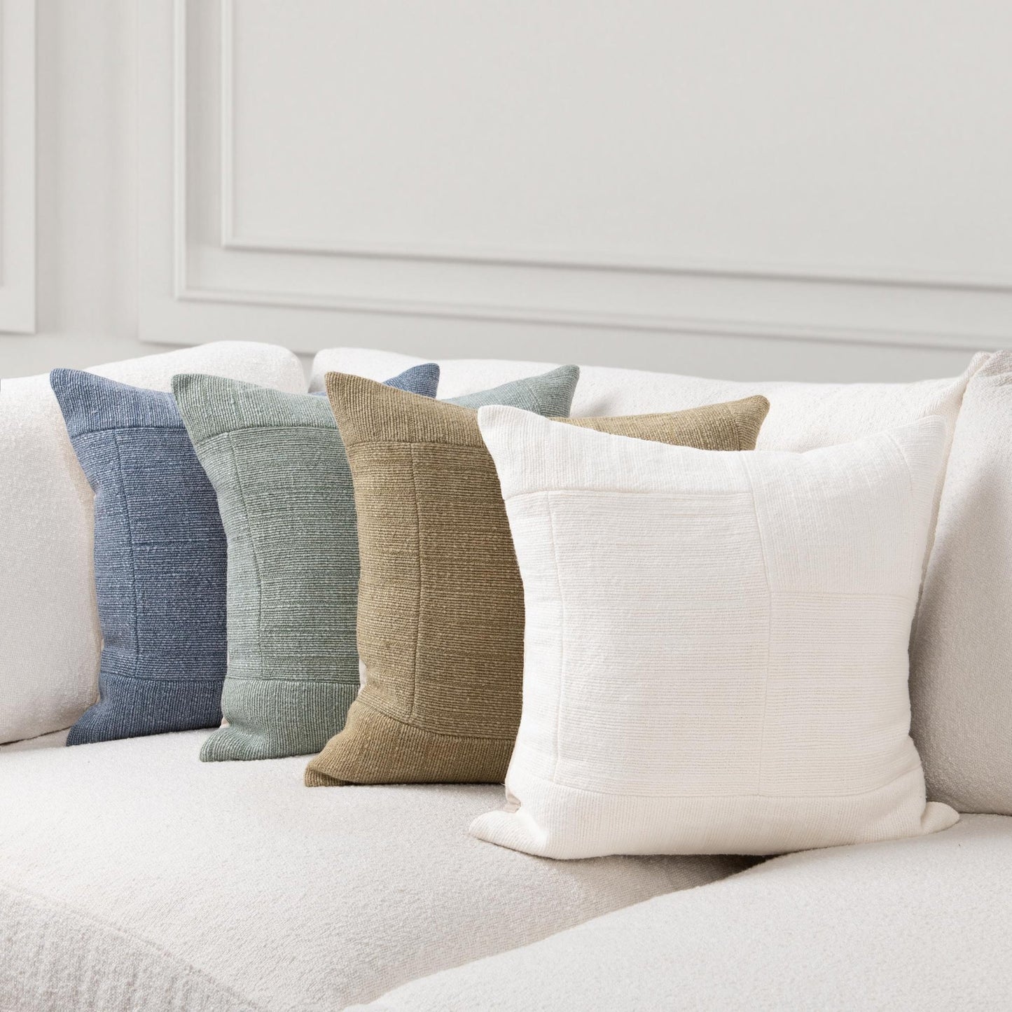 Sea Blue 100% Linen Solid SR Moksha 20x20 Collection