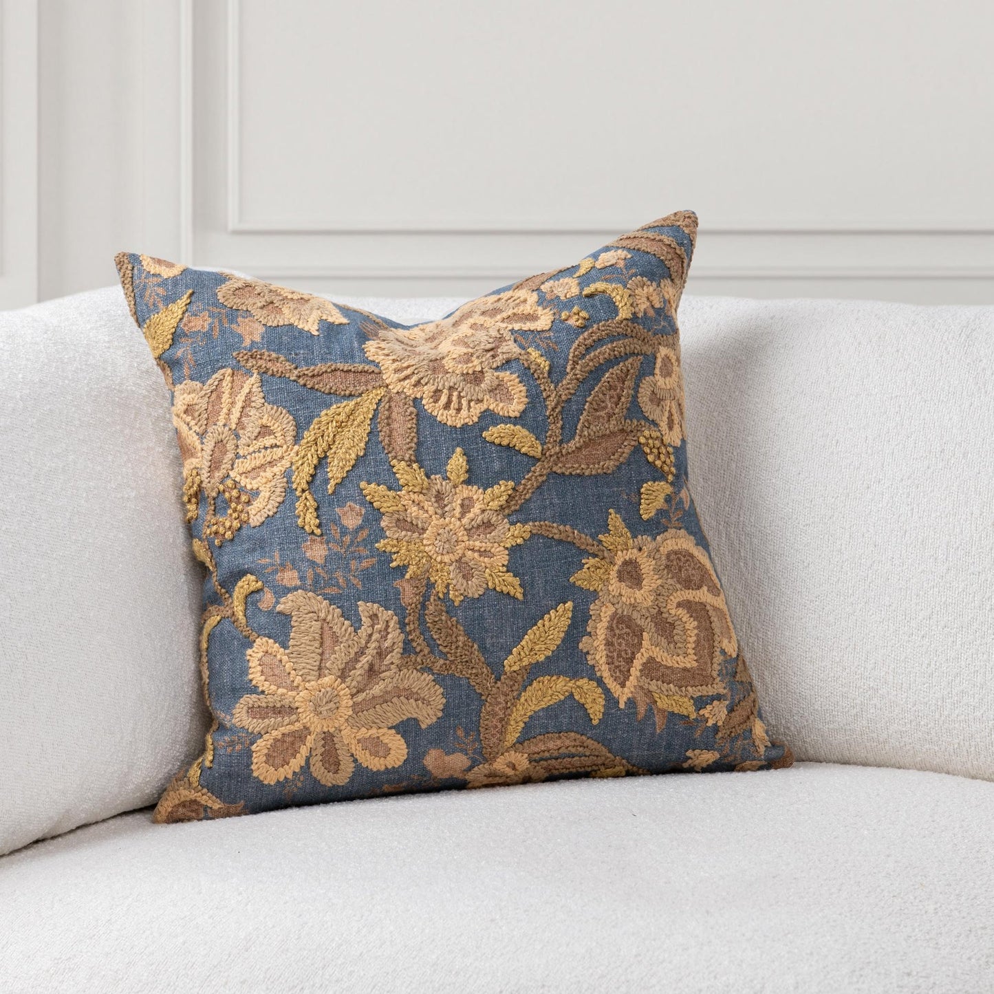Blue Sea 38% Linen Pattern SR Anika 22x22 Collection