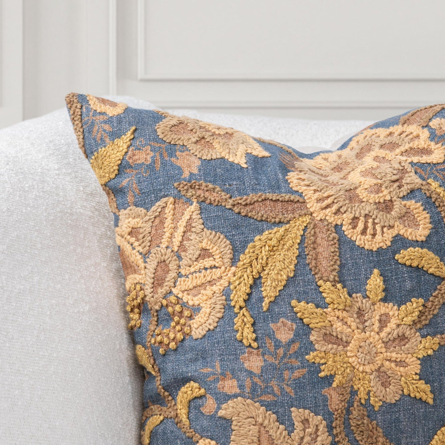 Blue Sea 38% Linen Pattern SR Anika 22x22 Collection
