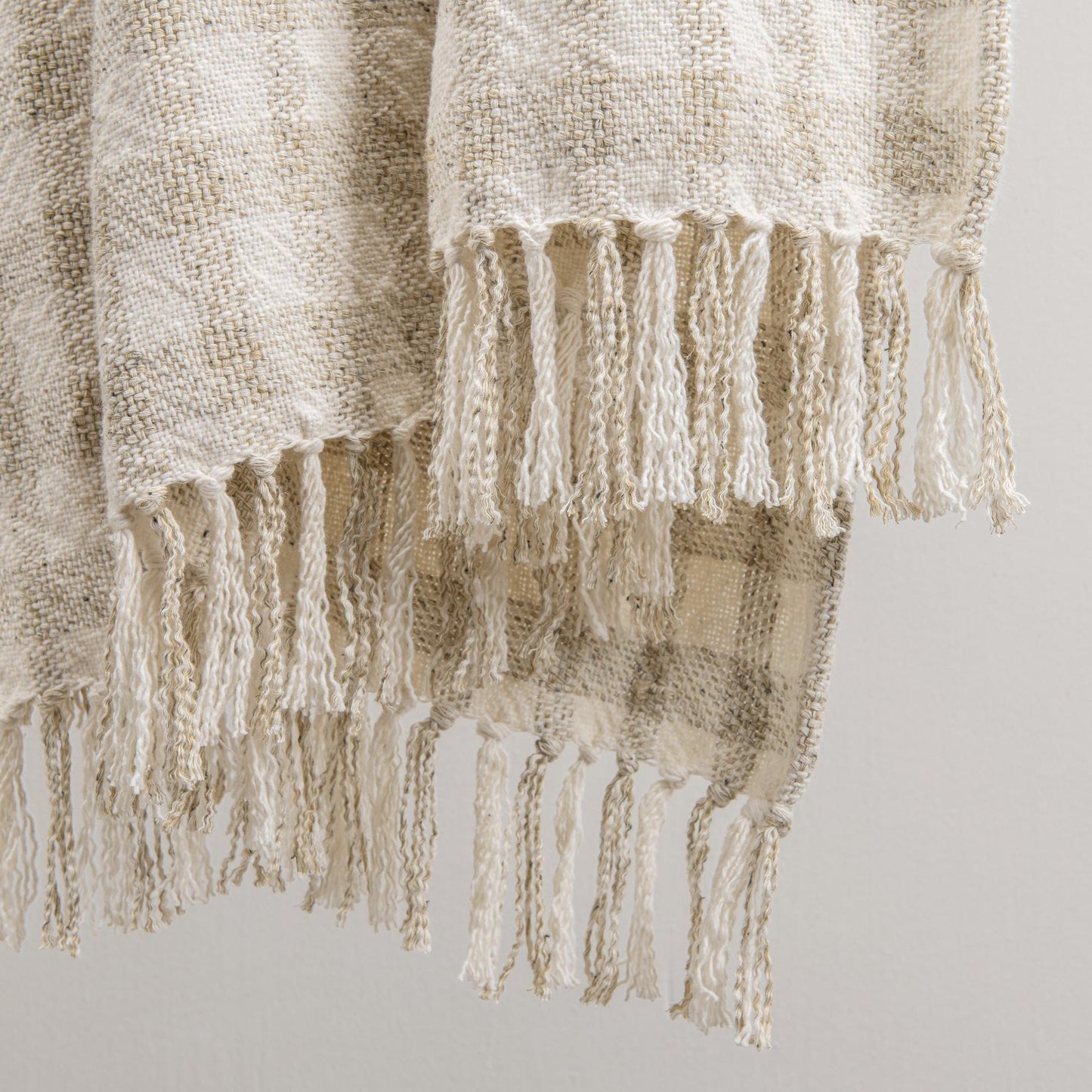 Natural/Ivory 70% Viscose Blankets & Throw TC Sari Throw 50x70 Collection