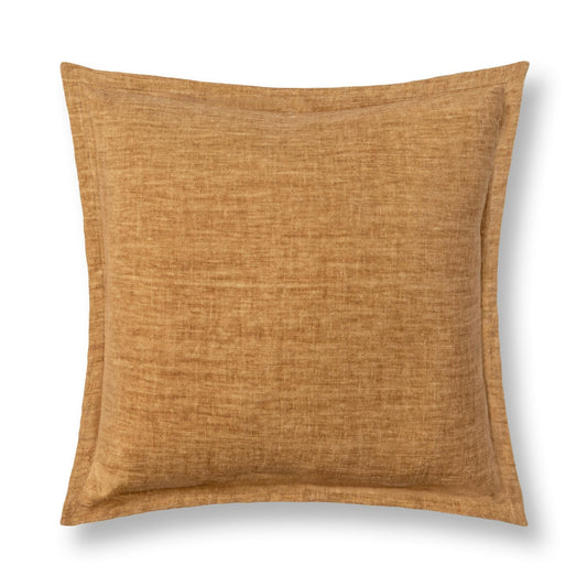 Turmeric 100% Belgian Flax Linen Solid SLD Solstice 22x22 Collection