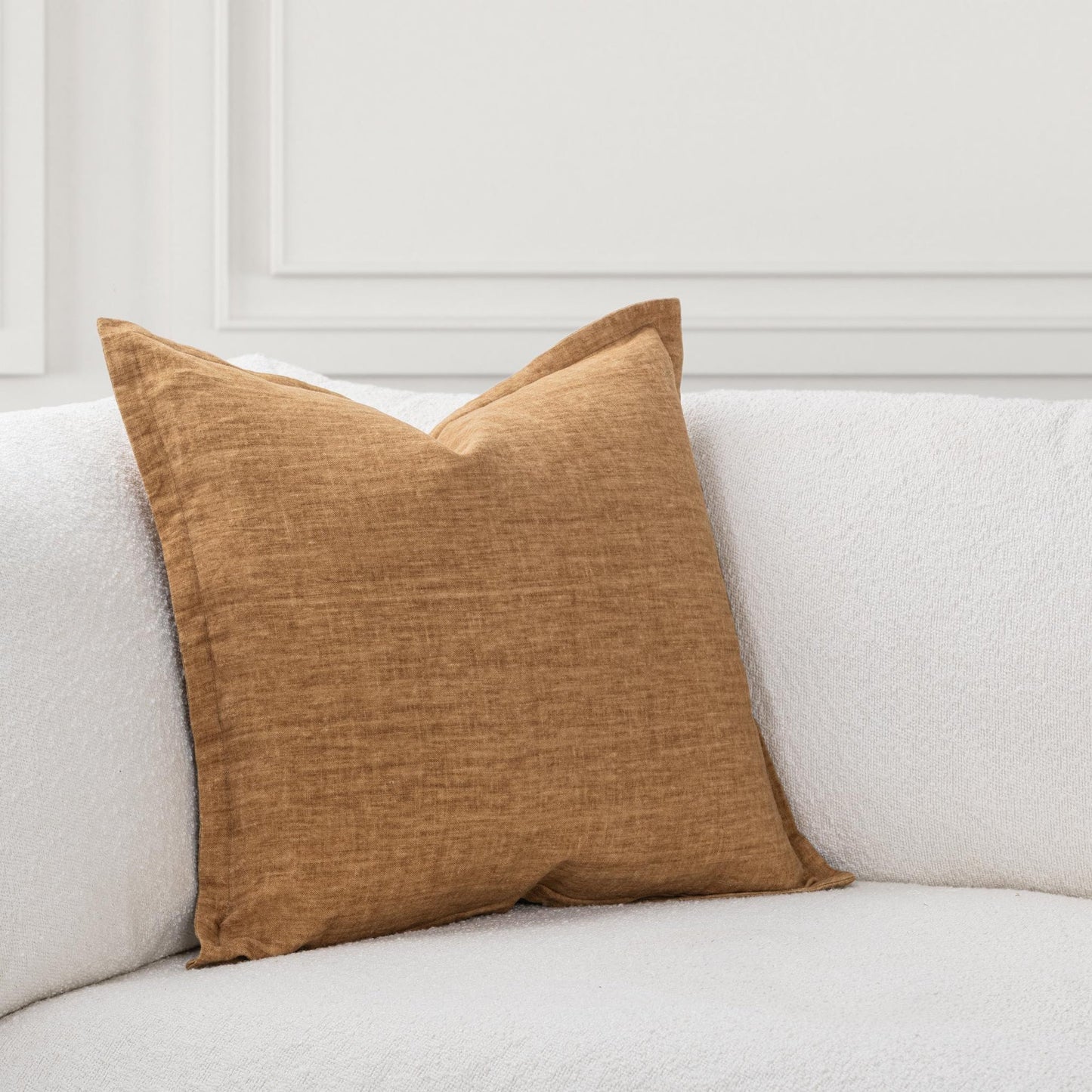 Turmeric 100% Belgian Flax Linen Solid SLD Solstice 22x22 Collection